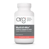 ALLERGY RESEARCH GROUP マルチビタミン ミネラル　鉄と銅を含まない　MULTI-VI-MIN WITHOUT COPPER & IRON　150カプセル:Yokohama Media