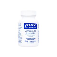 ビタミンD3_25MCG(1000IU)120錠(PUREENCAPSULATIONS) 1本:Yokohama Media