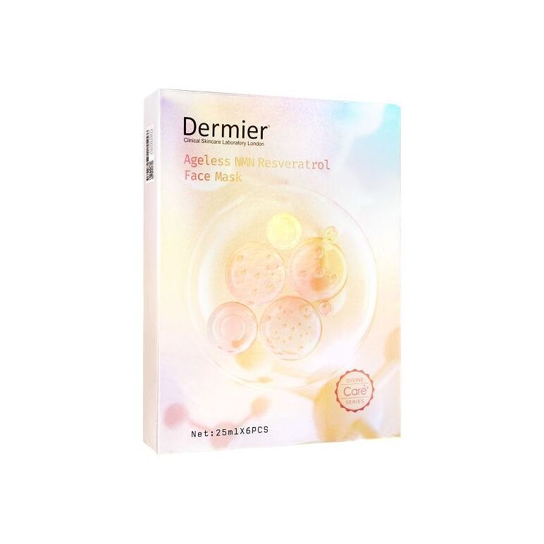 (DERMIER)エイジレスNMNレスベラトロール・フェイスマスク25ML6枚 1箱:Yokohama Media
