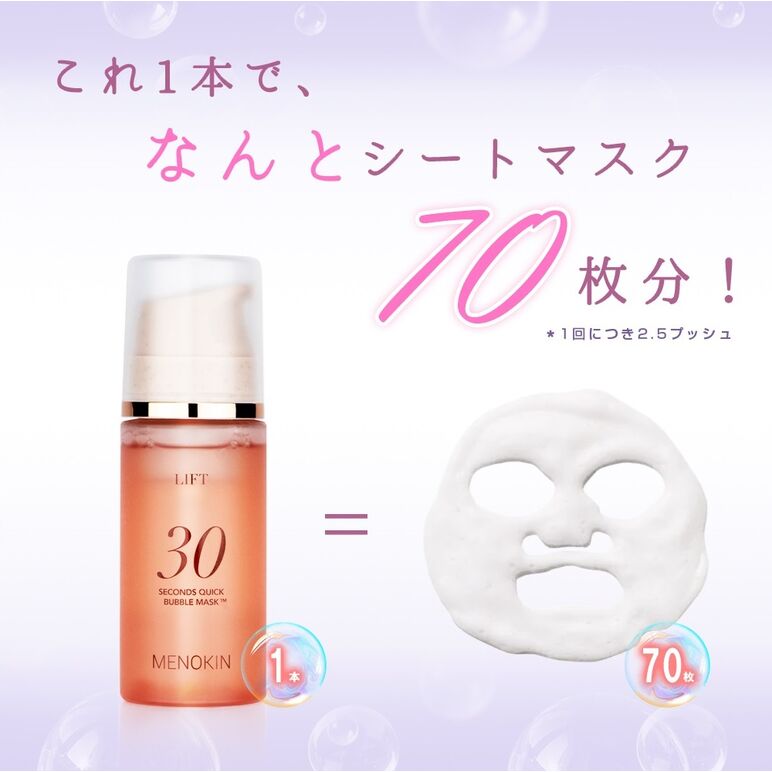 (FTL)(MENOKIN)30秒クイックバブルマスク(リフト)95ML 1箱:Yokohama Media