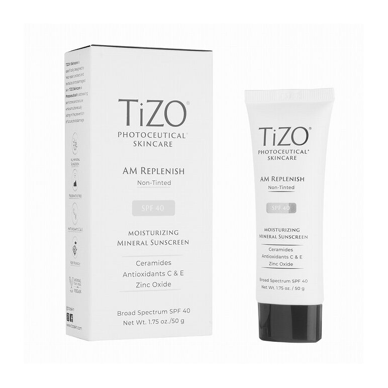 (TIZO)フォトシューティカルスキンケア・AMリプレニッシュSPF40(ノンティント)50G 1本:Yokohama Media